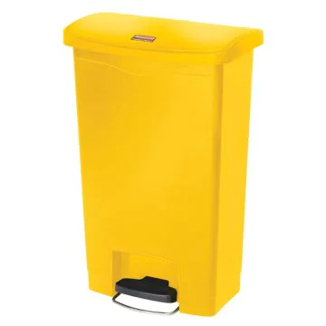 Poubelle à pédale avec couvercle - 50 litres - Jaune : RUBBERMAID Visuel