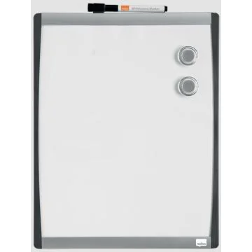 Tableau blanc magnétique avec cadre incurvé - 280 x 335 mm : NOBO image
