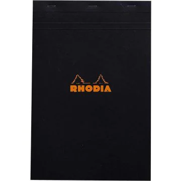 Bloc-Notes quadrillé - 210 x 318 mm A4+ : RHODIA N°19 Couverture Noire Visuel