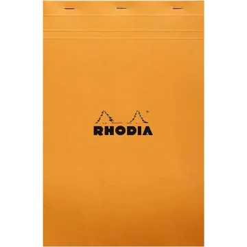 Bloc-Notes quadrillé - 210 x 318 mm A4+ : RHODIA N°19 Couverture Orange Modèle