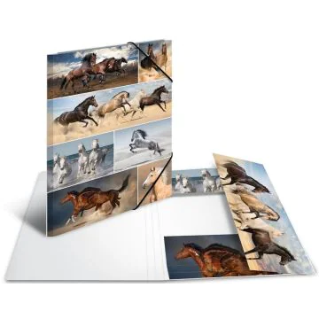 Chemise à rabats A3 - Motifs Chevaux  HERMA