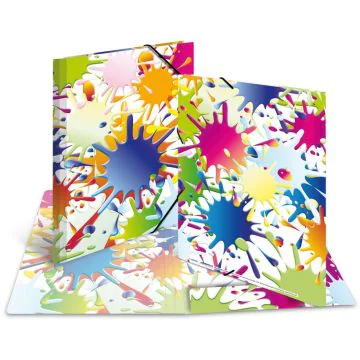 Chemise à élastiques A4 - Motif Tâches de couleurs Design : HERMA image