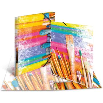 Chemise à élastiques A4 - Motif Pinceaux Design : HERMA image