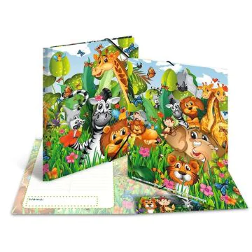 Chemise à élastiques A4 - Motif Jungle HERMA Ecole Maternelle