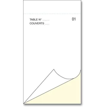 Blocs MAITRE D'HOTEL Autocopiants Dupli Blanc/Jaune - 170 x 95 mm COGIR 1984