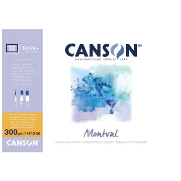 Bloc Aquarelle 240 x 320 mm CANSON Montval 12 feuilles