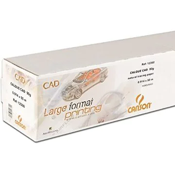 Rouleau de papier pour Traceur - Papier calque CAD - 914 mm x 50 m : CANSON Exemple