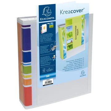 EXACOMPTA Classeurs Kreacover - Dos de 80 mm blanc 200802H