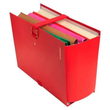 EXACOMPTA Extensor Balacron :  Chemises avec rabat à sangle - Rouge 22009E Fermé