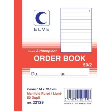 LIGNE TRAVERS : Carnet autocopiant Dupli 22129