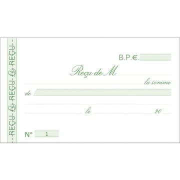 REÇUS Carnet à souche Exacompta  23170E Modèle