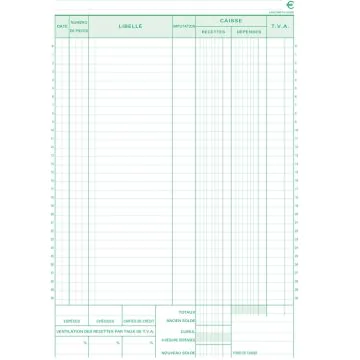 CAISSE :  Journal autocopiant  Dupli - 297 x 210 mm (23550E Exacompta)