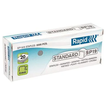 Photo Boite de 5000 agrafes zinguées - SP 19/6 RAPID