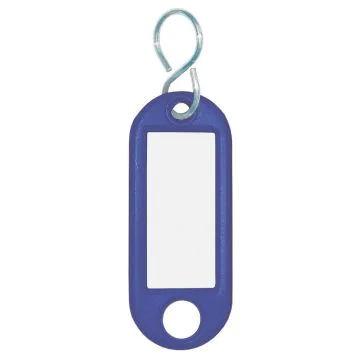 Lot de 10 Porte-clés - Bleu - Crochet en S WEDO