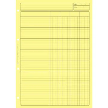 BLOC AUDIT JAUNE : 4 colonnes avec en-tête 2641 Elve