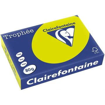 Ramette de papier Trophée de 500 feuilles A4 - Vert fluo : CLAIREFONTAINE Visuel