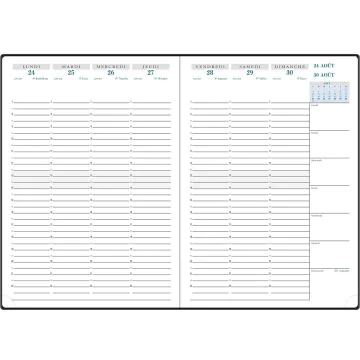Agenda 2024/2025 Semainier de bureau SAD 29 - 297 x 210 mm EXACOMPTA