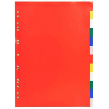 Jeu de 12 intercalaires souples en PP - Format A4 - Assortiment EXACOMPTA Image