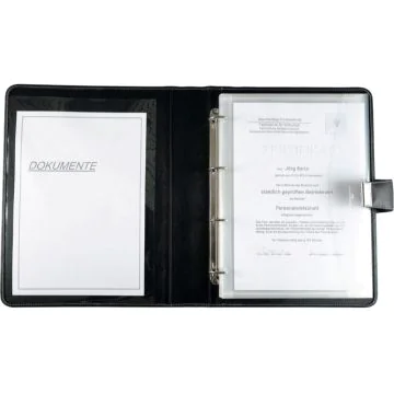 Serviette-Classeur A4 en simili cuir - Noir : ALASSIO Visuel