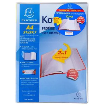 Protège-cahiers translucides - A4 - Incolore EXACOMPTA Kover Image
