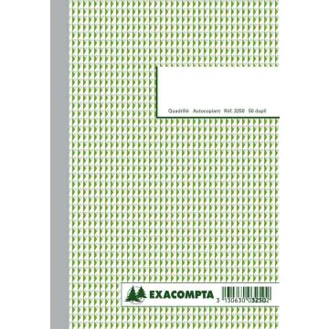 QUADRILLE Carnet Exacompta 210 x 148 mm Autocopiant Dupli