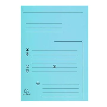 Chemises rigides imprimées Bleu clair 334006E Exacompta