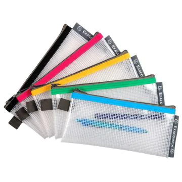 Pochettes à fermeture éclair - 80 x 180 mm - Assortiment EXACOMPTA