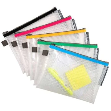 Pochettes à fermeture éclair - 230 x 170 mm - A5 - Assortiment EXACOMPTA