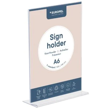 Présentoir de table droit - Portrait - A6 : EUROPEL image