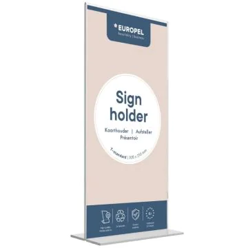 Présentoir de table droit - Portrait - 105 x 210 mm  : EUROPEL image