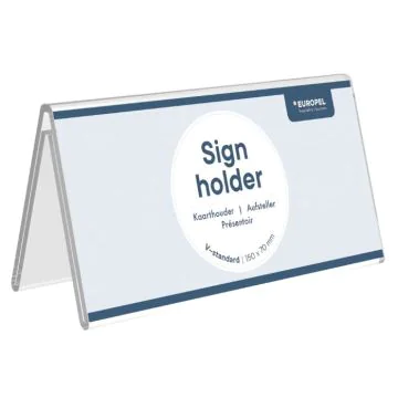 Chevalet de table - Porte-nom - 150 x 70 mm : EUROPEL image