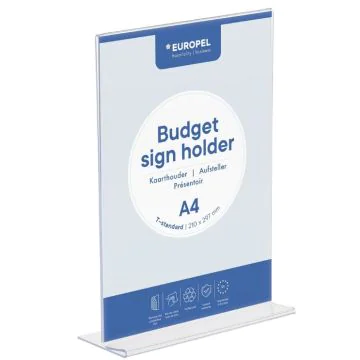 Présentoir de table droit - Portrait - A4 : EUROPEL image