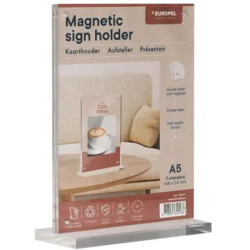 Présentoir de table à aimants avec socle - A5 : EUROPEL image