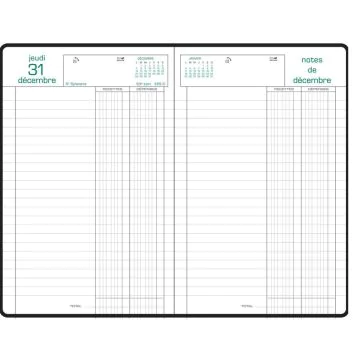Agenda 2025 Recettes et Dépenses EXACOMPTA 135 x 210 mm Modèle