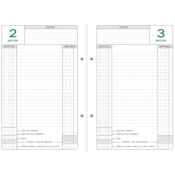 EXACOMPTA 38978E Agenda perpétuel de Caisse - Recharge Modèle