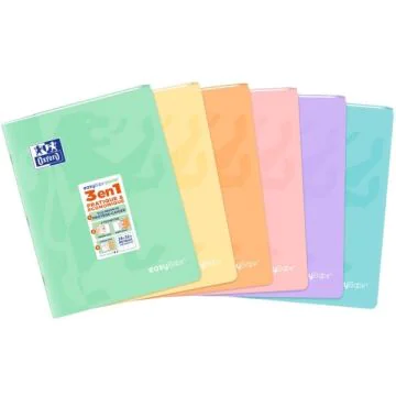 Photo Cahier 96 pages - Grands carreaux - 240 x 320 mm OXFORD EasyBook Pastel