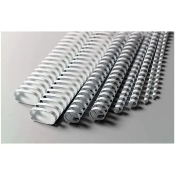 Baguettes de 21 anneaux - 14 mm - Blanc : GBC Lot de 100