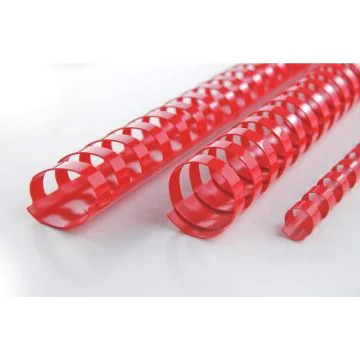 Baguettes de 21 anneaux - 14 mm - Rouge : GBC Lot de 100