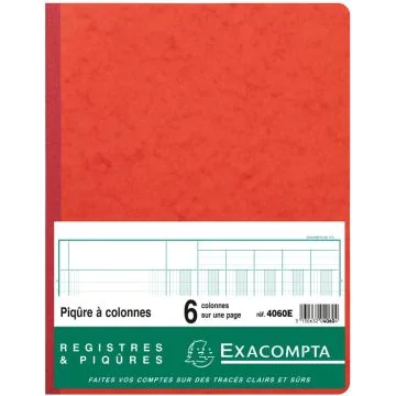 Registre de 6 colonnes - 320 x 250 mm EXACOMPTA 4060E 