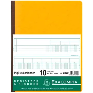 EXACOMPTA 4100E : Registre 10 colonnes 320 x 250 mm
