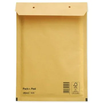 Pochettes d'expédition à coussin d'air - Marron - 200 x 275 mm : MAIL MEDIA Lot de 100 Visuel