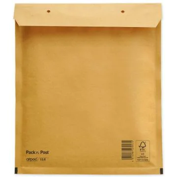 Pochettes d'expédition à coussin d'air - Marron - 240 x 275 mm : MAIL MEDIA Lot de 100 Visuel