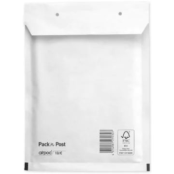 Pochettes d'expédition molletonnées - Blanc - 170 x 225 mm : MAIL MEDIA Lot de 100 Visuel