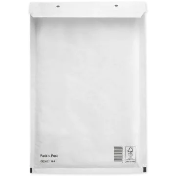 Pochettes d'expédition molletonnées - Blanc - 240 x 350 mm : MAIL MEDIA Lot de 100 Visuel