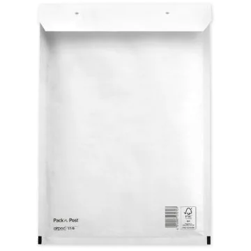 Pochettes d'expédition molletonnées - Blanc - 250 x 350 mm : MAIL MEDIA Lot de 100 Visuel