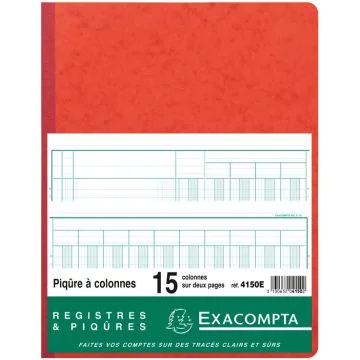 EXACOMPTA 4150E Registre de 15 colonnes 320 x 250 mm