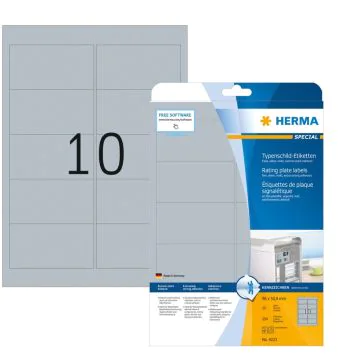 Étiquettes adhésives de signalisation Gris - 96 x 50,8 mm HERMA 4223 Signal