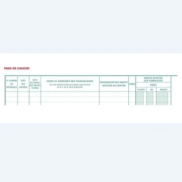 EXACOMPTA : Registre Bijoutier - Magasiniers - Livre de police pour métaux précieux  4452E