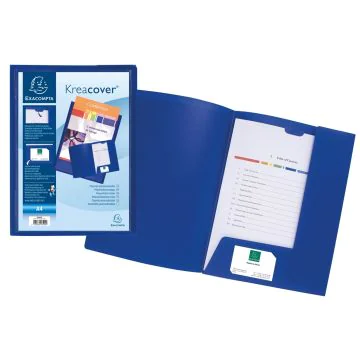 43502E EXACOMPTA Kreacover : Chemise personnalisable - Bleu