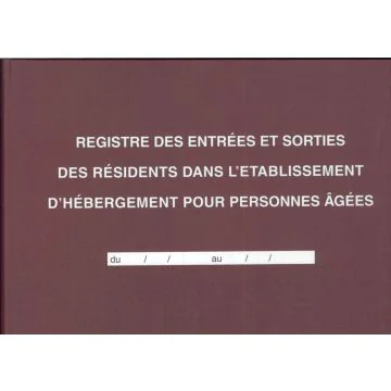 Registre des entrées-sorties EHPAD 44004 ELVE